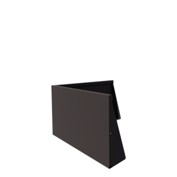 Mur de soutènement en acier - Angle extérieur - 100 x 100 x 60 cm - RAL7016 mat (gris anthracite)