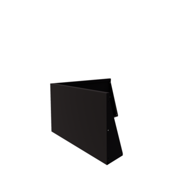 Mur de soutènement en acier - Angle extérieur - 100 x 100 x 60 cm - RAL9005 mat (noir)