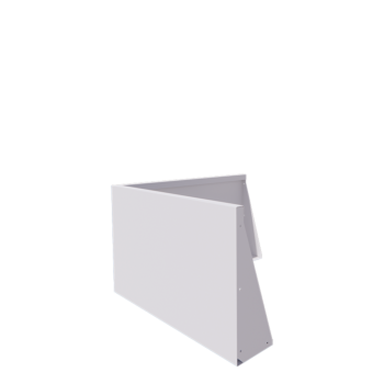 Mur de soutènement en acier - Angle extérieur - 100 x 100 x 60 cm - RAL9010 mat (blanc)