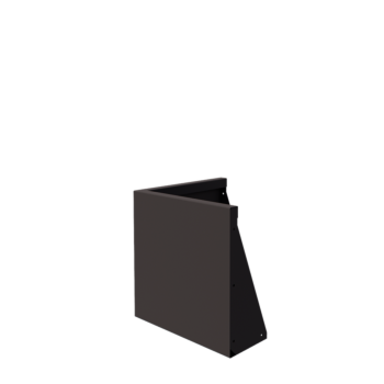 Mur de soutènement en acier - Angle extérieur - 50 x 50 x 50 cm - RAL7016 mat (gris anthracite)