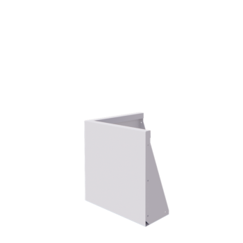 Mur de soutènement en acier - Angle extérieur - 50 x 50 x 50 cm - RAL9010 mat (blanc)