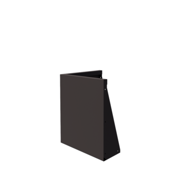 Mur de soutènement en acier - Angle extérieur - 50 x 50 x 60 cm - Autre couleur RAL