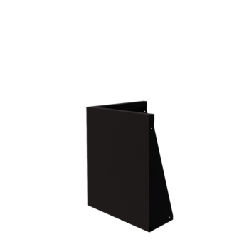 Mur de soutènement en acier - Angle extérieur - 50 x 50 x 60 cm - RAL9005 mat (noir)
