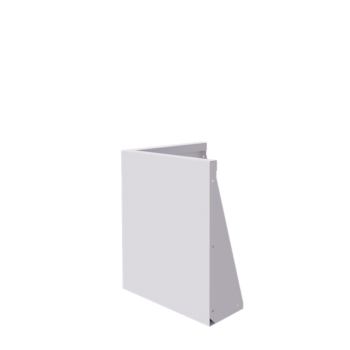 Mur de soutènement en acier - Angle extérieur - 50 x 50 x 60 cm - RAL9010 mat (blanc)