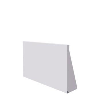 Mur de soutènement en acier - Droit - 100 x 60 cm - RAL9010 mat (blanc)