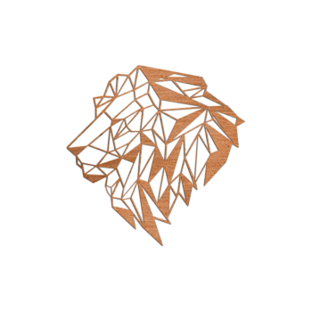 Décoration murale en acier Corten - Lion 2.0 Small - 50,8 x 50 cm