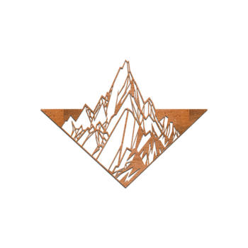 Décorations murales en acier corten Montagne