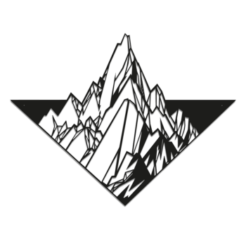 Décoration murale en métal - Montagne Large - 76,1 x 99,6 cm Décoration murale en métal - Montagne Large - 76,1 x 99,6 cm