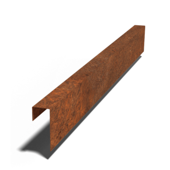 Profilé de transition en acier Corten 15 x 6 x 5 cm (longueur 150 cm)