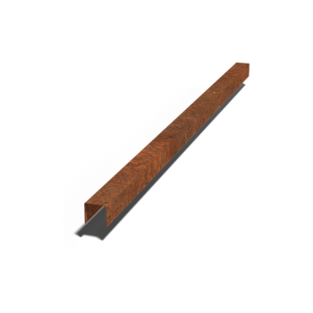 Profilé de transition en acier Corten 5 x 5 x 5 cm (longueur 150 cm)