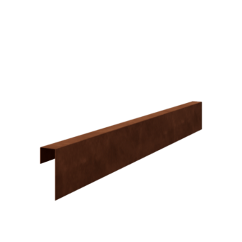 Profilé de transition en acier Corten 15 x 5 x 5 cm (longueur 150 cm)