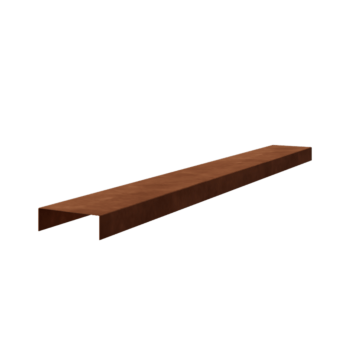 Profilé de transition en acier Corten 5 x 15 x 5 cm (longueur 240 cm)
