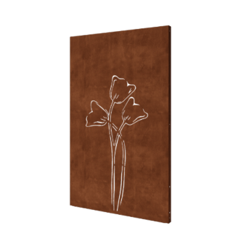 Tulipe symétrique en acier corten