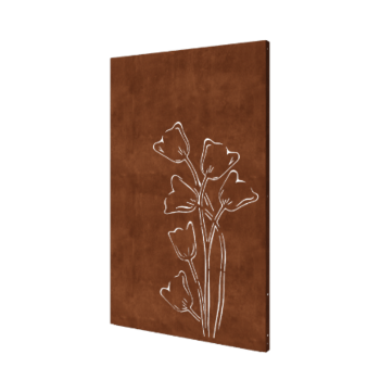Tulipe en acier corten a-symétrique