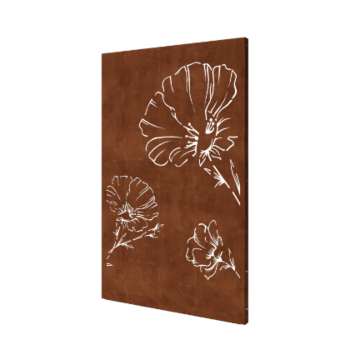 Acier corten coquelicot