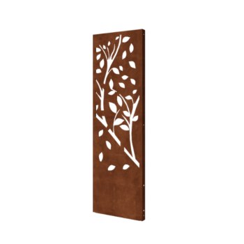 Panneau décoratif en acier Corten - Arbre - Partie 4 - 60 x 6 x 190 cm