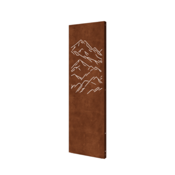 Panneau décoratif en acier Corten - Montagnes 1 - 60 x 6 x 190 cm