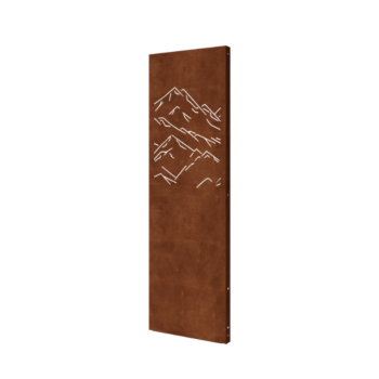 Panneau décoratif en acier Corten - Montagnes 3 - 60 x 6 x 190 cm