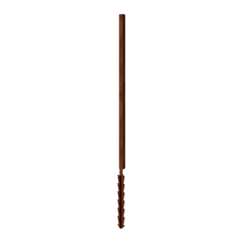 Angle droit en acier corten avec piquet de terre