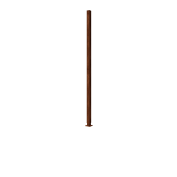 Angle droit en acier Corten avec base plate