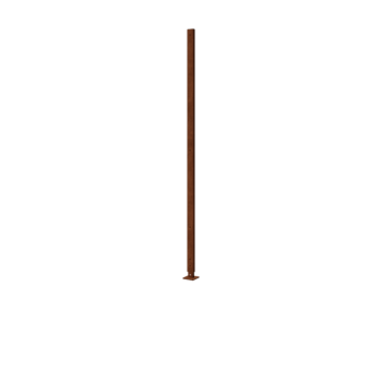 Montant en acier corten avec base plate