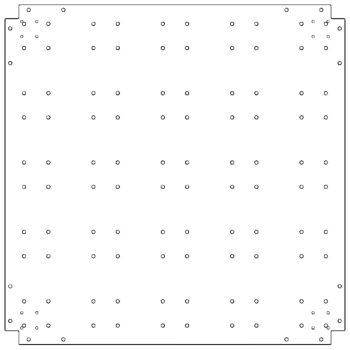 Plaque de fond en acier galvanisé - 100 x 100 cm