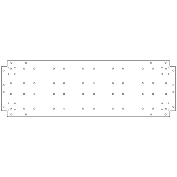 Plaque de fond en acier galvanisé - 40 x 120 cm