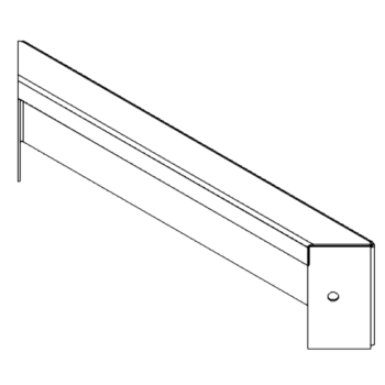 Jardinière en acier - Panneau 10 x 40 cm - RAL7016 mat (gris anthracite)