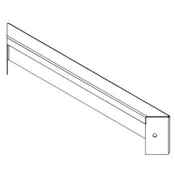 Jardinière en acier Corten - Panneau 10 x 50 cm