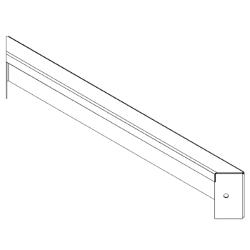 Jardinière en acier - Panneau 10 x 60 cm - RAL9010 mat (blanc)