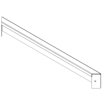 Jardinière en acier - Panneau 10 x 80 cm - RAL9010 mat (blanc)
