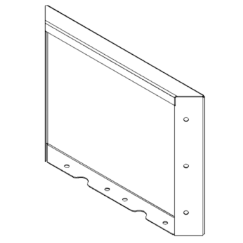 Jardinière en acier - Panneau 30 x 40 cm - RAL9010 mat (blanc)