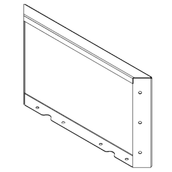 Jardinière en acier - Panneau 30 x 50 cm - RAL9010 mat (blanc)