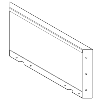 Jardinière en acier - Panneau 30 x 60 cm - RAL9005 mat (noir)