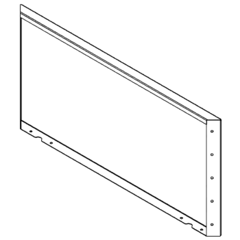 Jardinière en acier - Panneau 50 x 100 cm - RAL9005 mat (noir)