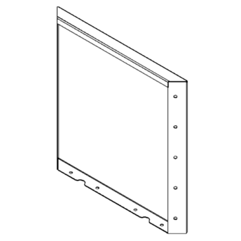 Jardinière en acier - Panneau 50 x 50 cm - RAL9005 mat (noir)