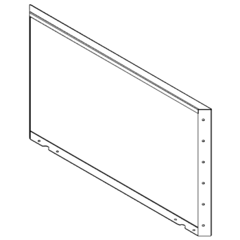 Jardinière en acier - Panneau 60 x 100 cm - RAL9010 mat (blanc)