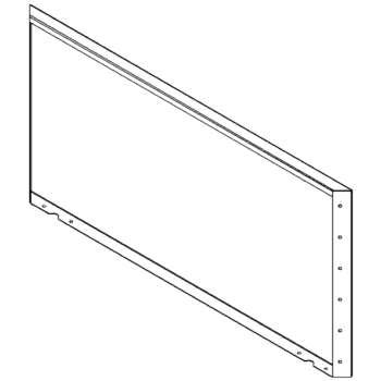 Jardinière en acier - Panneau 60 x 120 cm - RAL9010 mat (blanc)