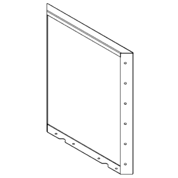 Jardinière en acier - Panneau 60 x 50 cm - RAL9010 mat (blanc)