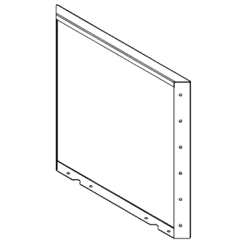 Jardinière en acier - Panneau 60 x 60 cm - RAL9010 mat (blanc)