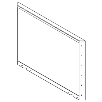 Jardinière en acier - Panneau 60 x 80 cm - RAL9005 mat (noir)