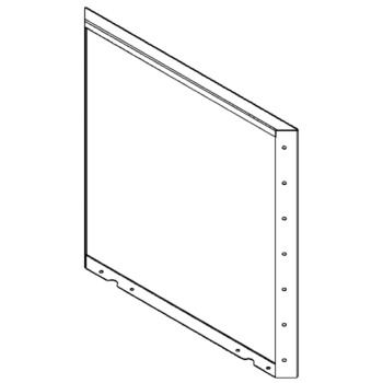 Jardinière en acier - Panneau 70 x 70 cm - RAL9005 mat (noir)
