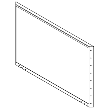 Jardinière en acier - Panneau 80 x 120 cm - RAL9005 mat (noir)