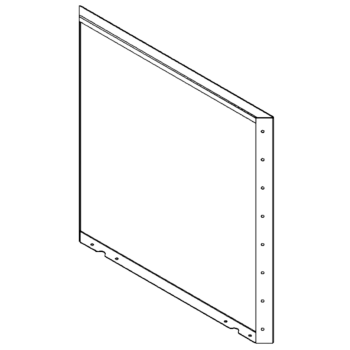 Jardinière en acier - Panneau 80 x 80 cm - RAL9010 mat (blanc)