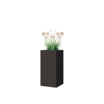 Jardinière en acier - Carré - 30 x 30 x 60 cm - Autre couleur RAL - Avec plaque de fond