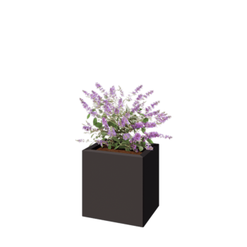 Jardinière en acier - Rectangle - 40 x 30 x 40 cm - Autre couleur RAL - Avec plaque de fond