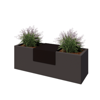 Plateau pour jardinière en acier - 40 x 41 x 20 cm - Bronze