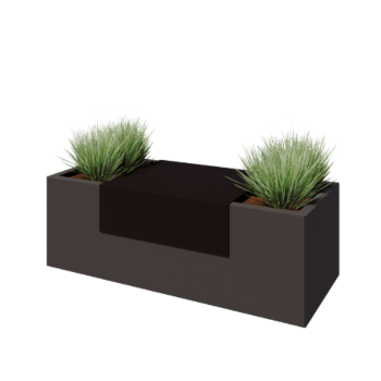 Plateau pour jardinière en acier - 60 x 51 x 20 cm - Bronze