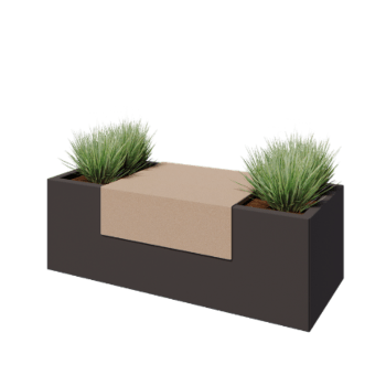 Plateau pour jardinière en acier - 60 x 51 x 20 cm - Sand look