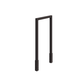 Pergola en acier - Droit - 150 x 230 cm - RAL7016 mat (gris anthracite) - Avec plot béton